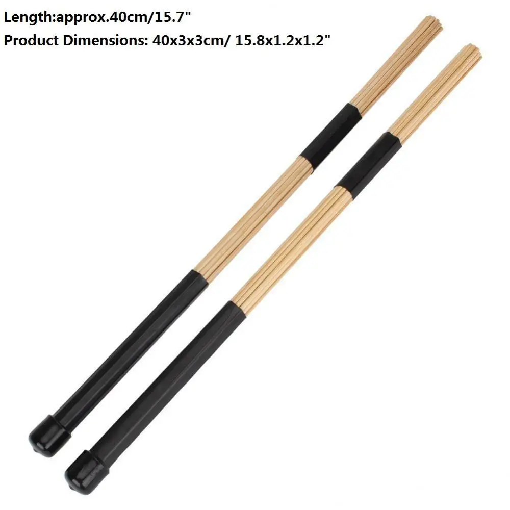 Drum Sticks Brushes Accessories 1 Pair 15.7" 40cm