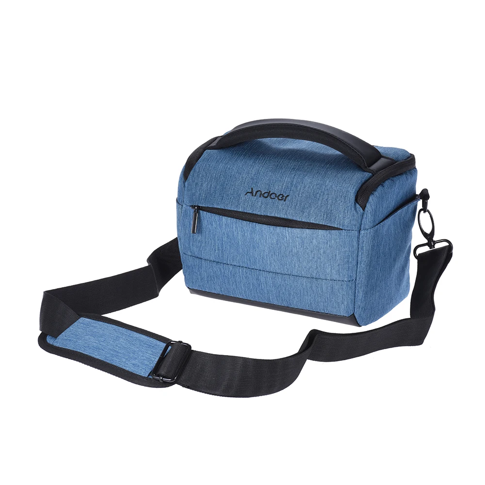 Andoer DSLR Camera Shoulder Bag Portable Polyester Camera Case lens pouch Accessories for Canon Nikon Sony FujiFilm Olympus - Цвет: Blue