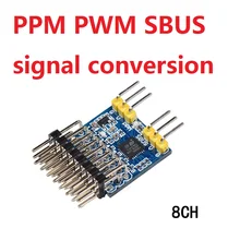 Decodificador SBUS a PWM/PPM, convertidor de 8 canales, receptor, Transverter de señal para Futaba Frsky naranja