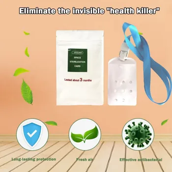 

Bacteriostatic And Bactericidal Card Air Purification With Lanyard Easy To Carry