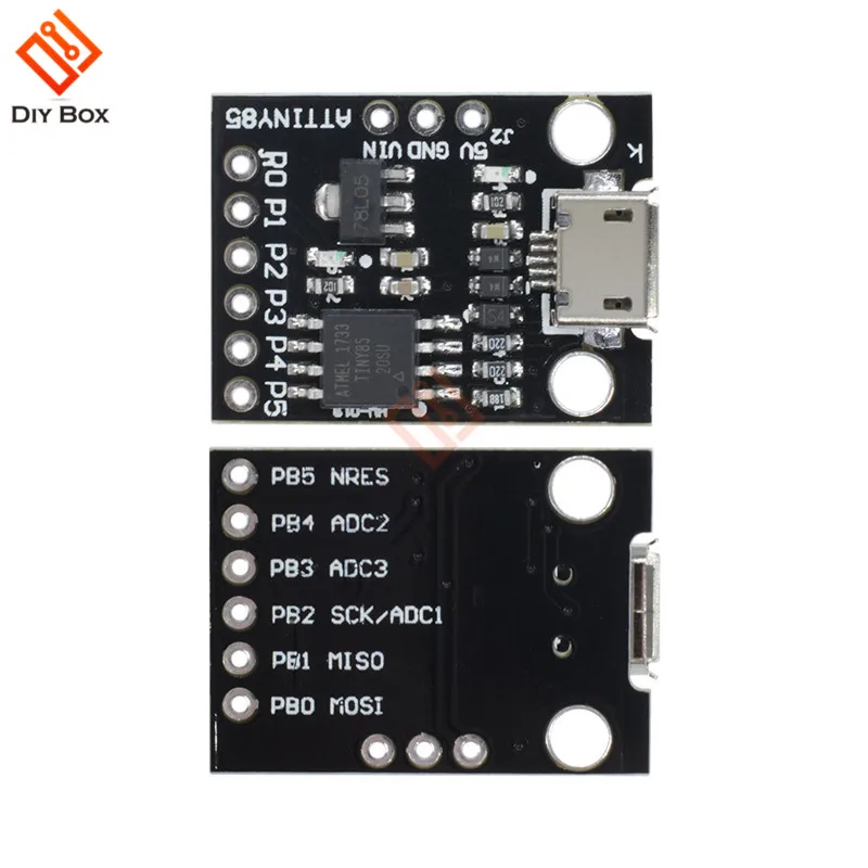 1 шт. синий черный ATtiny85 Digispark Kickstarter Micro USB макетная плата модуль IIC IEC USB низкая мощность микроконтроллер