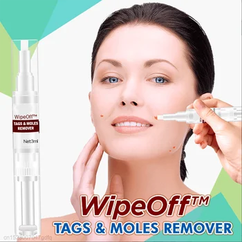 

Wipeoff Tags & Moles Remover Liquid Wart Removal Pen Genital Wart Treatment 3ML
