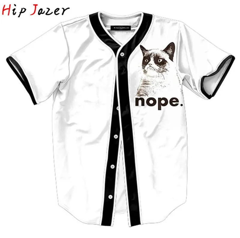 HIPJazer уличные майки с 3D принтом японского аниме мультфильм Мужчины WO мужские бейсбольные майки хип-хоп бейсбольная полосатая рубашка Топы