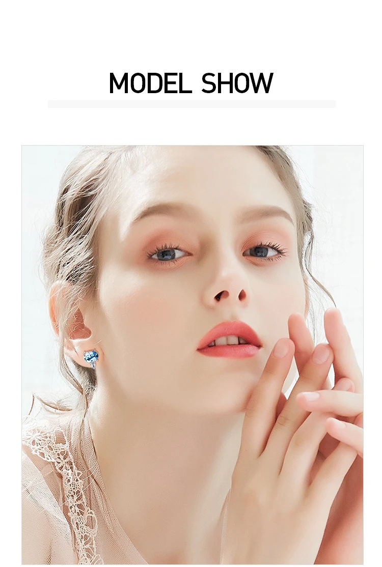 Cdyle, минималистичные милые небесно-голубые серьги с кристаллами Swarovski, детские серьги-гвоздики для девочек, Новое поступление, ювелирное изделие, подарок на день рождения