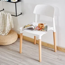 Nordic Fashion Solid Wood Plastic Chairs Dining Chairs for Dining Rooms Modern Restaurant Furniture Study Bedroom Dining Chairs Nordic Fashion Solid Wood Plastic Chairs Dining Chairs for Dining Rooms Modern Restaurant Furniture Study Bedroom Dining Chairs