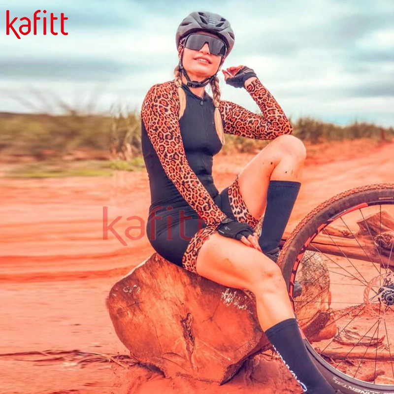 Kafitt Pro Team Women's Long-sleeved Cycling Suits New Bicycle Racing Suits Wear-Resistant Clothing Ropa Ciclismo Jumpsuit