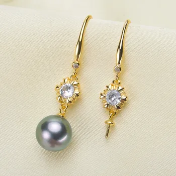 

Pearl Earrings fittings factory diy jewelry making Earrings Base Settings Gold Filling Classic Earrings Findings for Women charm
