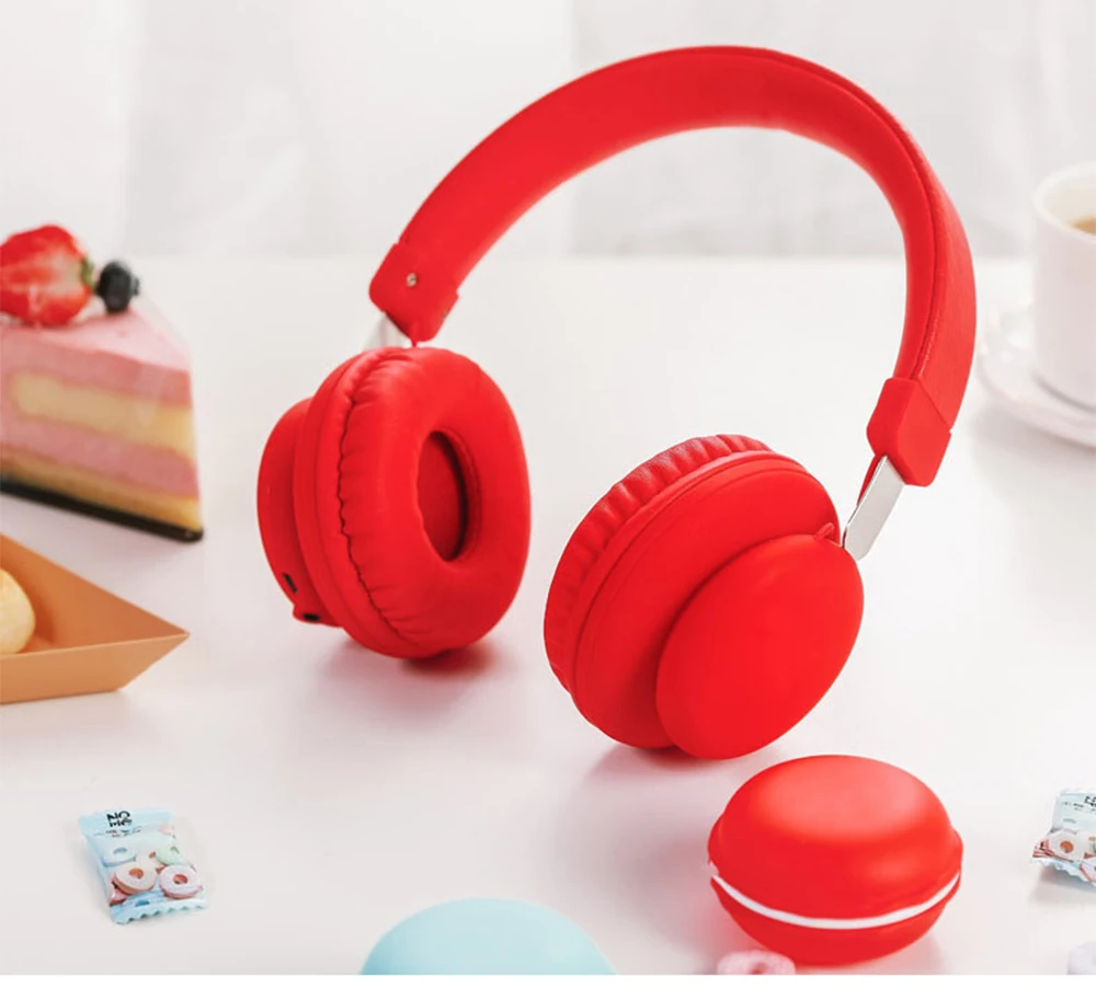 Qh17 Macaron цветные беспроводные bluetooth наушники 5,0 спортивные Игровые наушники с головным креплением Bluetooth наушники HIFI звуковая гарнитура