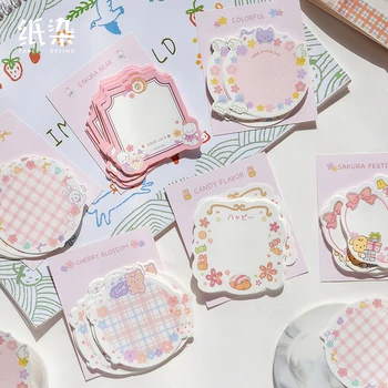 

New hello Sakura memo pad paper diy message note notepad pack 1 pack = 30 pcs