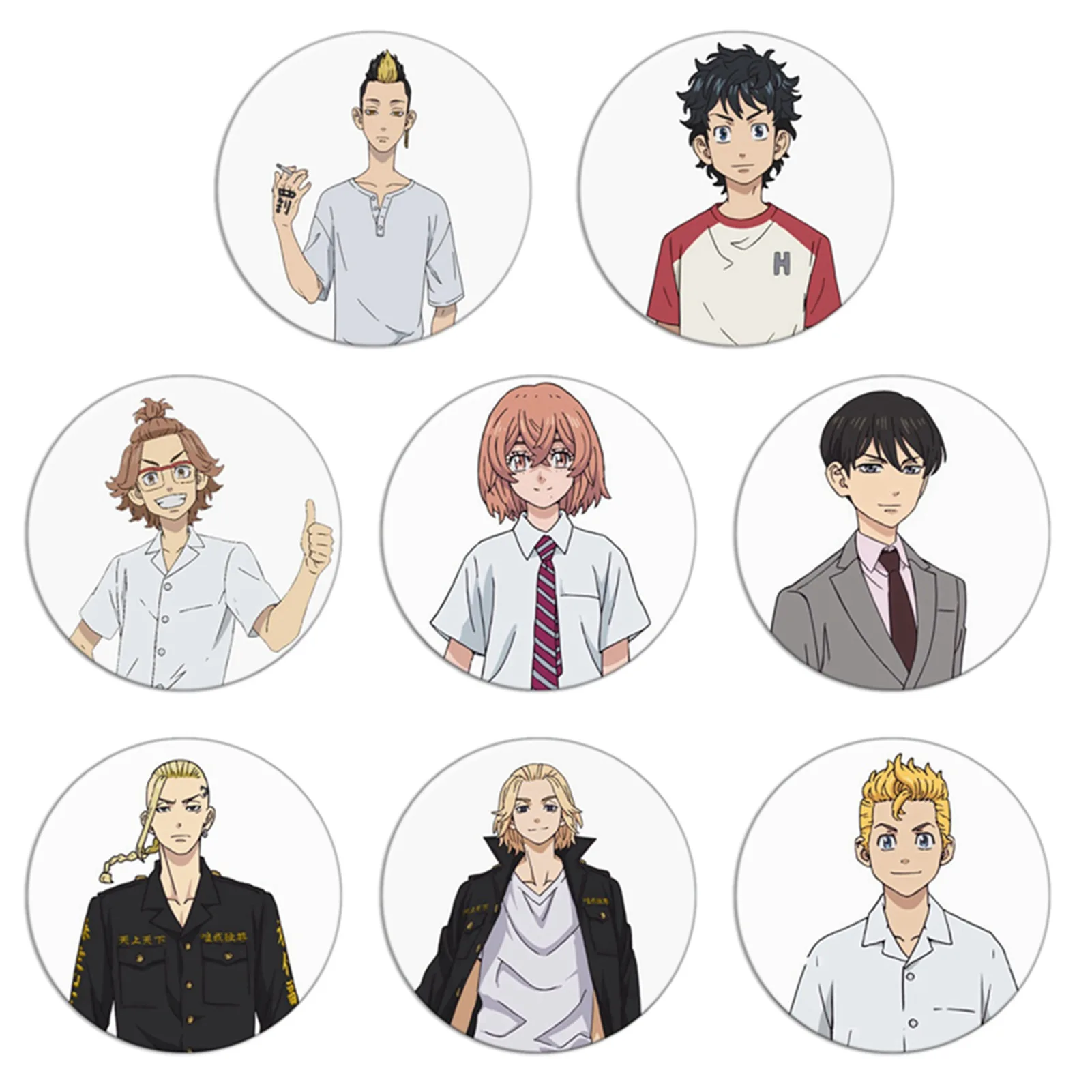 Anime Tokyo Revengers Brooch Cartton Metal Badge Pin For Clothes Backpack Decor Buttons Props Fans Cosplay Collection Gifts