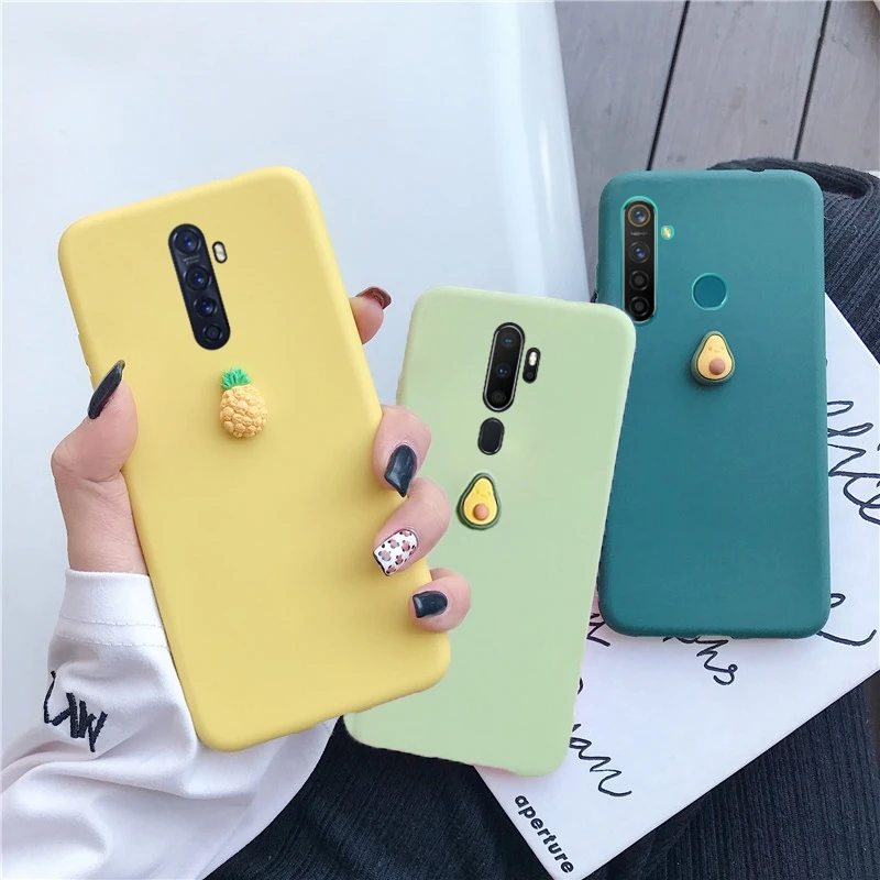Милый силиконовый чехол с 3D фруктами для oppo realme xt x2 x lite q 3 5 pro c2 reno ace 2f 2 z 5g 10x zoom