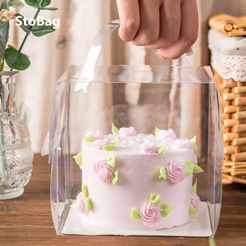 StoBag 5 шт. Портативные Прозрачные муссовые коробки для торта сделай сам коробка