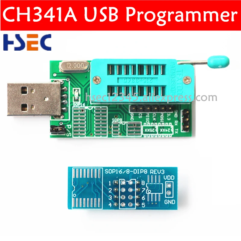 USB программатор ch341a wit sop8 кабель EDID soic8 sop16 1 8 в адаптер mx25l6405 w25q64 Flash BIOS