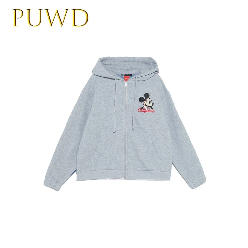 

PUWD 2019 Lightcap jacket autumn cute cartoon print stitching lady's sanitary clothes