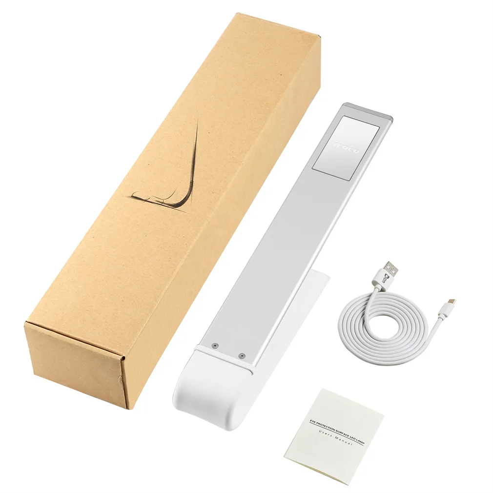 

ICOCO 0.09-6.25W Touch Eye Light Eye Protection LED Lamp Folding Night Light Reading Lamp Ultra-Thin Silver