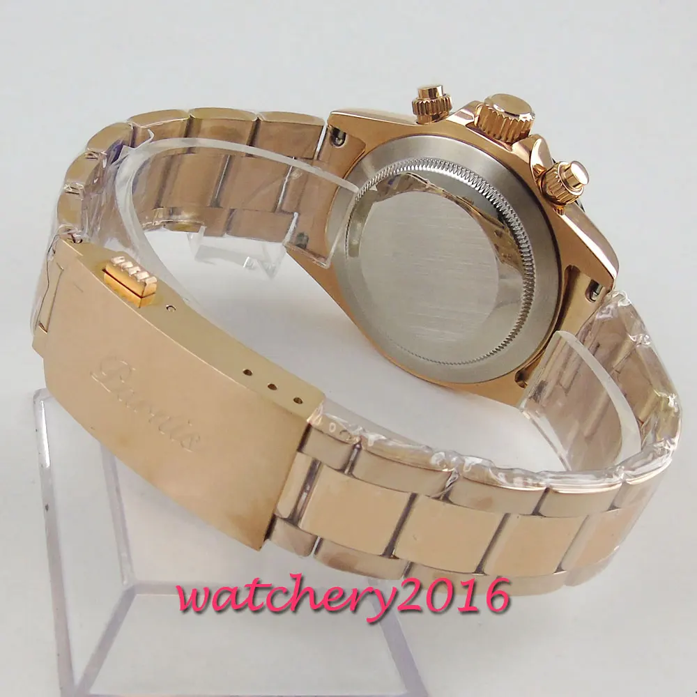 Новое поступление 39 мм Парнис золото циферблат кварцевые мужские часы из