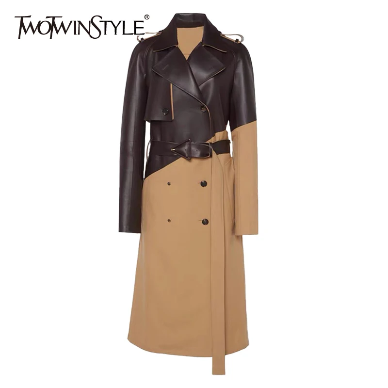 TWOTWINSTYLE Patchwork Hit Color Windbreaker For