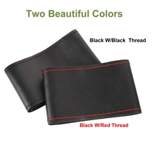 Мягкая автомобильная ручка протектор крышки рулевого колеса DIY Универсальный Кожаный Автомобильный руль