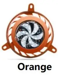 Orange Мотоцикл вентилятор для мотоциклов крышка 12 в светодиодный алюминиевый вентилятор крышка декоративный мигающий свет 100/125/150cc Мотоцикл Скутер - Цвет: Orange