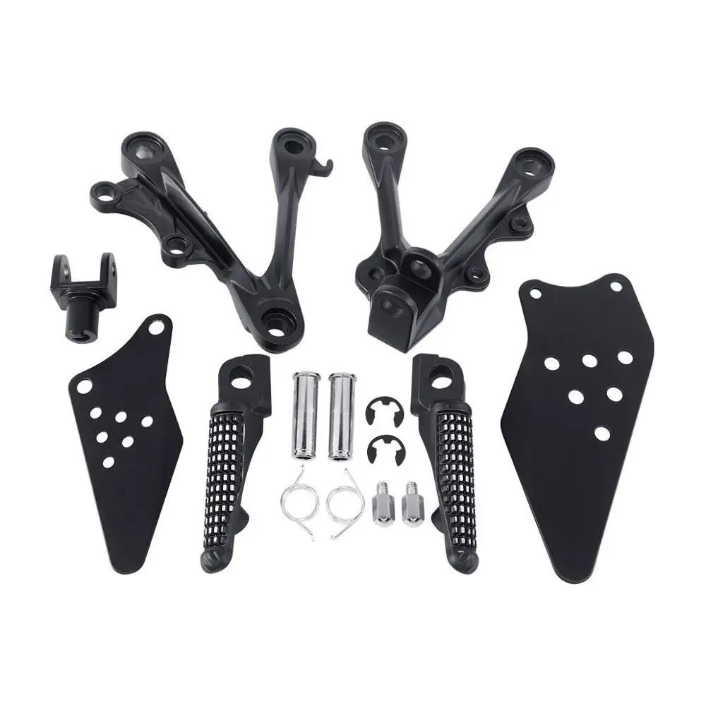 

Motorcycle Aluminum Rider Footrest Foot Pegs Bracket Set For KAWASAKI Ninja ZX6R 2009-2014 13