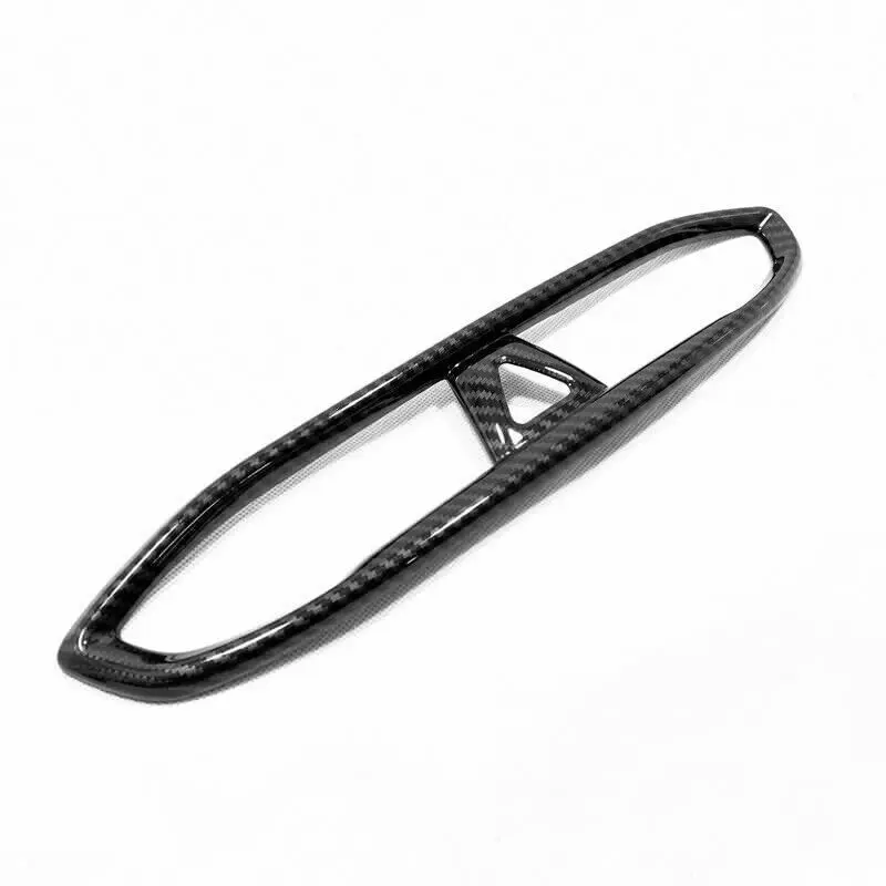 

For Hyundai Santa Fe 2019 Carbon Fiber Dashboard Middle Air Vent Frame Cover 1pc