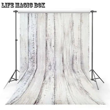 

LIFE MAGIC BOX Light Grey Wooden Floor Woodland Party Decoration Christmas Background Hedge Backdrop Floor-443