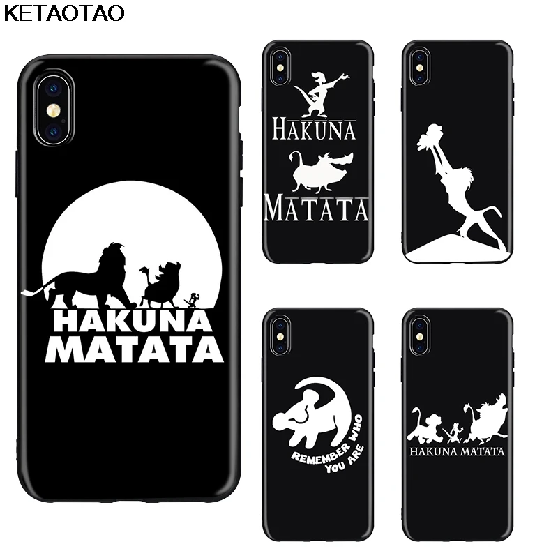 KETAOTAO Hakuna Matata Король Лев Pumbaa чехол для телефона s для iPhone 7 8 Plus X XS XR 11 Pro для samsung чехол Мягкий ТПУ резиновый силиконовый