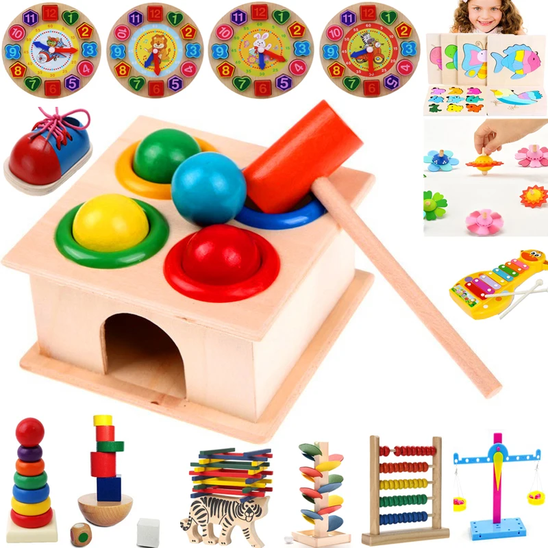 Wooden Hammering Ball Educational Game-0