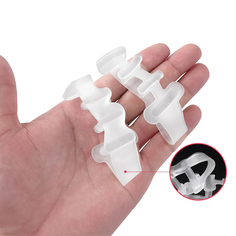 2 Pcs Transparent Hallux Valgus Toe Separator Bigfoot Bone Reduction Bunion Corrector Orthotics Sock Straightener foot care