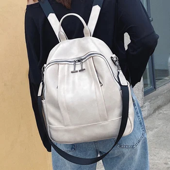 

Joypessie Women Backpack Female PU Leather Backpack Fashion Ladies Shoulder Bag Small Backpack Casual Travel Bag For Girls