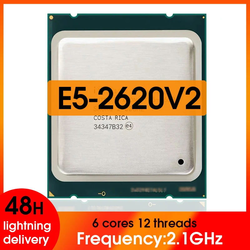 cpu socket E5 2620 V2 LGA 2011 CPU Processor  2.1Ghz 6 core and 12 threads 80W E5-2620 V2 support X79 motherboard cpu chip