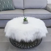 60X60 см круглый ковер пол шерстяной ковер теплый коврик диван стул Противоскользящий роскошный спальня гостиная домашний стул украшение