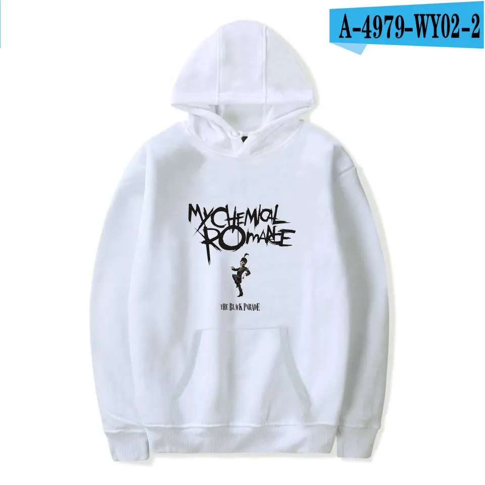 В европейском и американском стиле My Chemical Romance MY Chemical Romance толстовка с капюшоном и круглым вырезом, Зимняя Мужская и Женская толстовка с капюшоном - Цвет: White B
