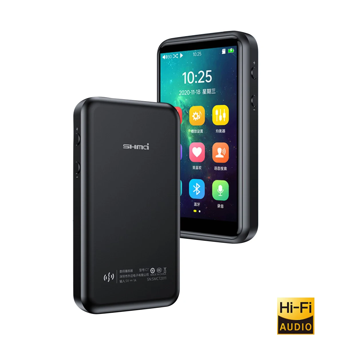 

SHMCI C7 HiFi аудио без потерь Bluetooth MP3 музыкальный плеер Встроенный 32 Гб DSD 256 декодирование FlAC LDAC SBC DAC AMP Автомобильный плеер