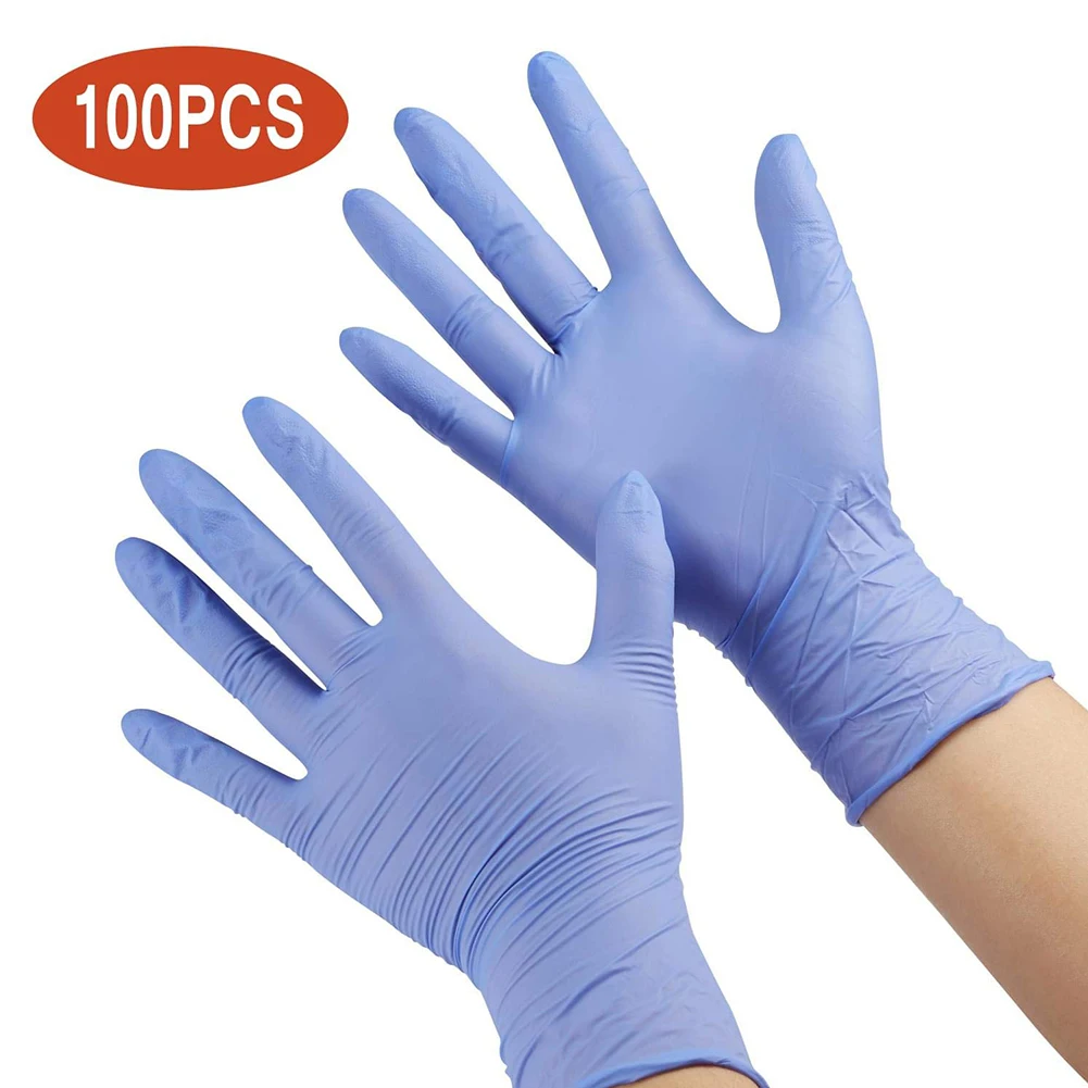 100/50/10PCS Nitrile Gloves Food Grade Allergy Free Disposable Safety Gloves 