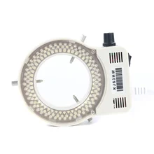 Стерео микроскоп светильник источник высокой яркости белый вспомогательный светильник регулируемый кольцевой светильник источник 144 светодиодный