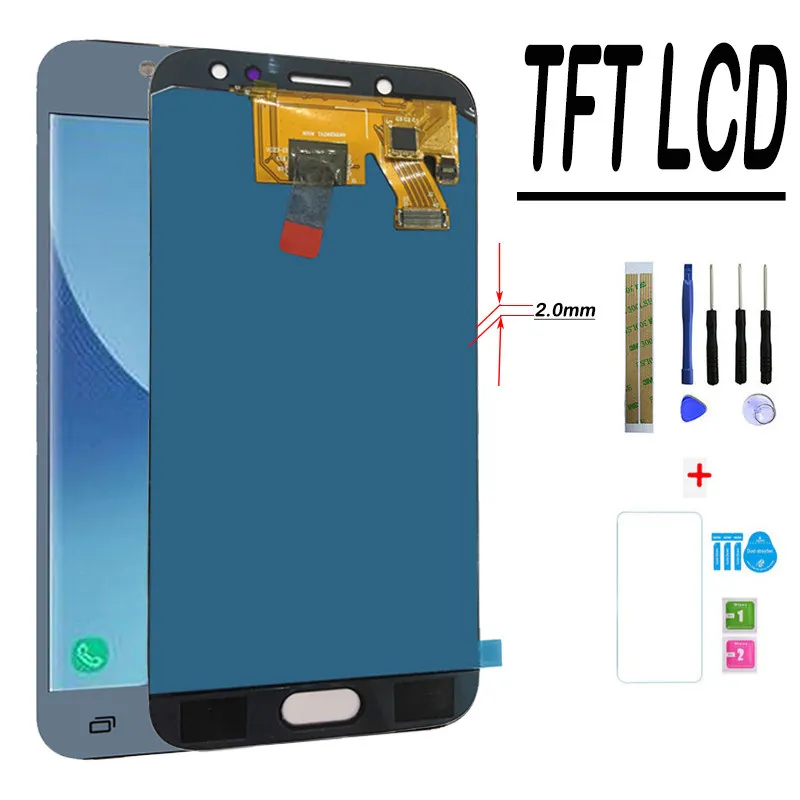 Blue TFT SM-J530F/M/DS AMOLED/TFT ЖК-дисплей для samsung Galaxy J5 Pro J530 J530F J530FN экран ЖК-дисплей сенсорный Pancel 1280x720 5,2'' - Цвет: Blue TFT