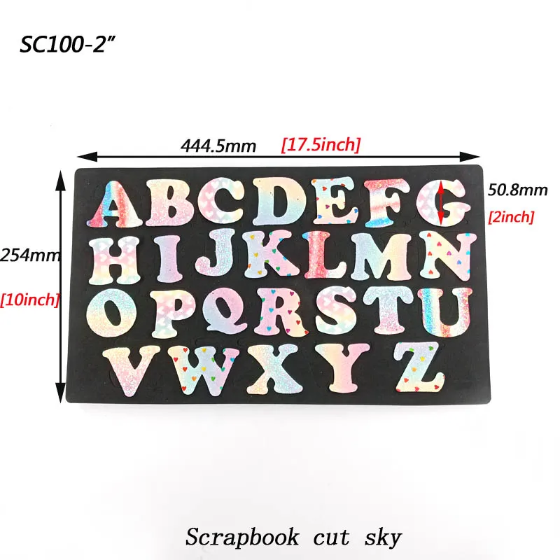 Скрапбук вырезанные небесные буквы деревянные штампы/режущий инструмент штампы/скрапбук прессформы/SC100-1.5in/SC100-2in - Цвет: SC100-2in