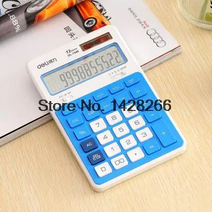 Двойной мощность Calculadora Электронный большой дисплей вычисление конфетного цвета калькулятор канцелярские товары офисные материалы школьные принадлежности