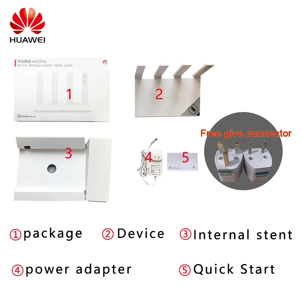 Huawei AX3 /AX3 PRO Router Wifi 6 + 3000mbps 2.4G & 5G Quad Core Wi-Fi Smart Home Mesh Router