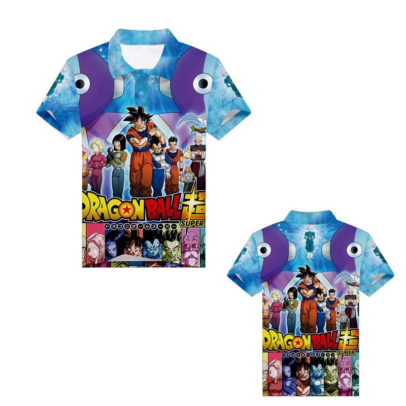 Аниме Dragon Ball Z рубашка поло Гоку Вегета 3D принт Мужская Спортивная Подростковая рубашка для гольфа короткий рукав теннисные футболки уличная одежда - Цвет: MQP0012