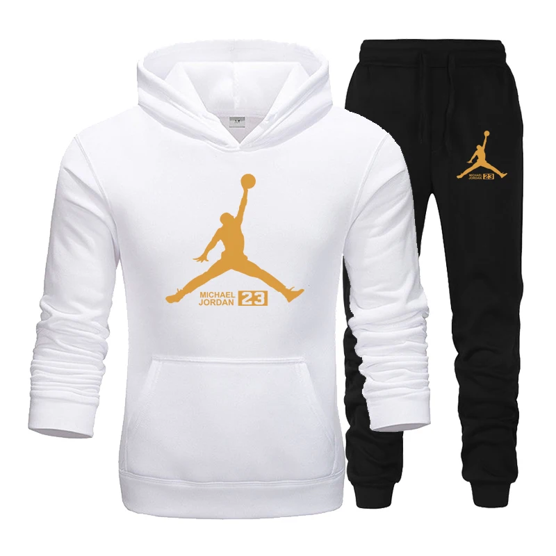 Popular New 2020 Casual Fashion Men Track suit Hoodies Suits Brand Tracksuit Men Sweatshirts+Sweatpants Autumn Winter Hooded Pullover