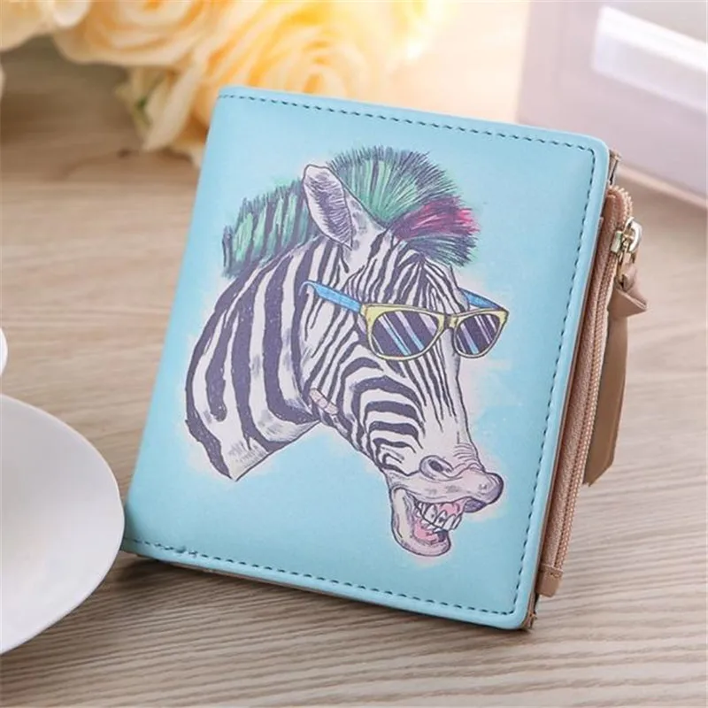 Cartoon Cute Cat Women Wallet Fashion Short Pu Leather Lady Clip Wallets Casual Thin Short Wallet Clutch Female Coin Purse