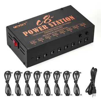 

MOSKY Guitar Effect Pedal Power Supply Isolated Dc Ac 8 Output Built-In Toroidal Transformer Power Supply For Guitar Effects