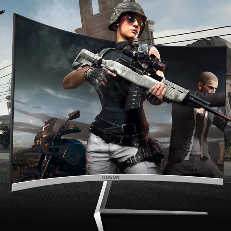 Изогнутый СВЕТОДИОДНЫЙ ЖК экран HUGON 22 дюйма 24 27 дюймов 60/75 Гц для игр и