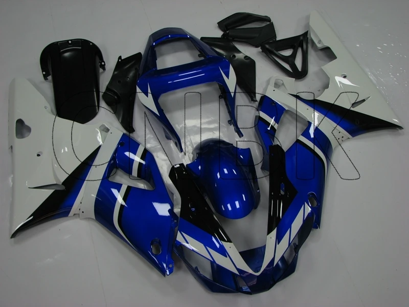 Для YZF R1 2000 обтекатель YZF R1 01 синие обтекатели из белого пластика для YAMAHA YZFR1 2000-2001 Abs обтекатель