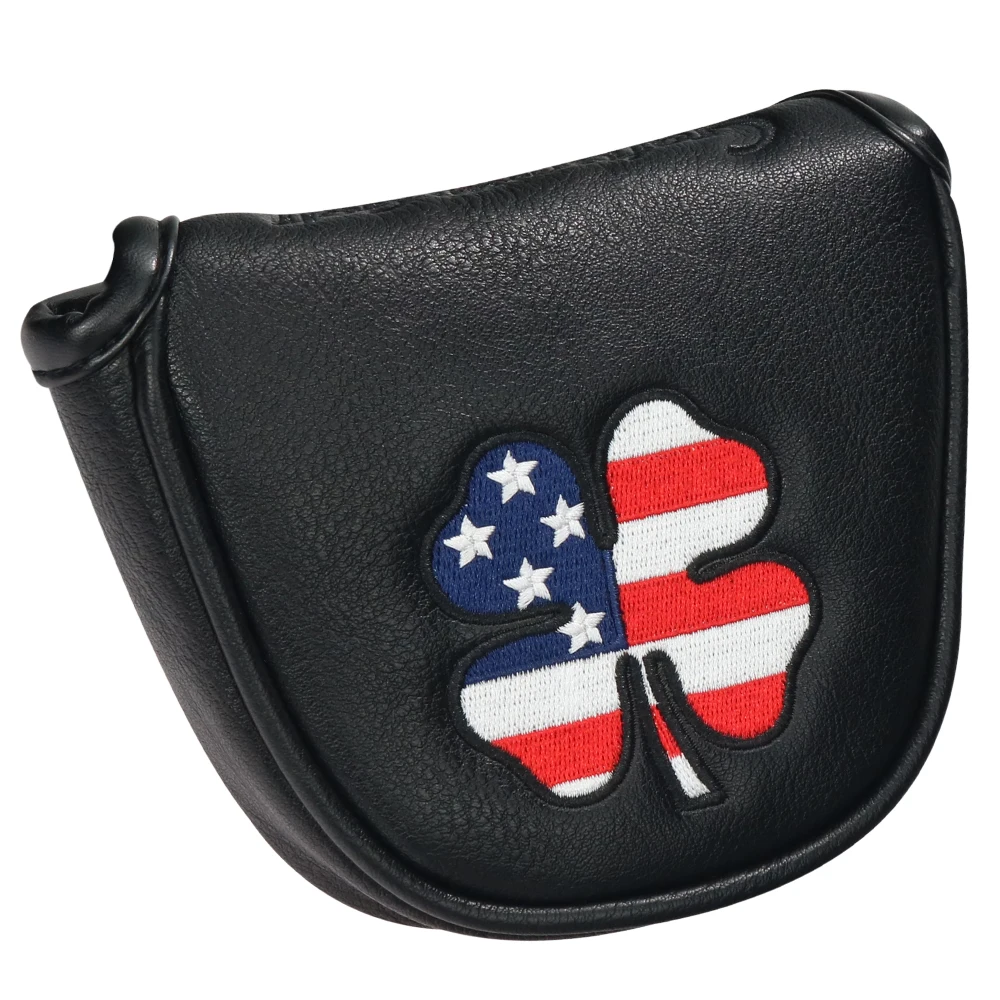 Гольф-мастер Mallet Putter Cover Магнитная застежка 2-ball США Флаг Спорт Водонепроницаемый