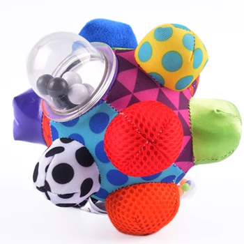 

With Loud Bell Soft Bumpy Ball Baby Development Motor Skills Grasping Toy Cloth Parent Child Interactive Early Leaning Durable