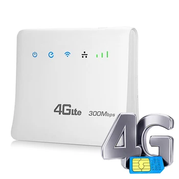 

4G LTE CPE Wifi Routers Mobile Hotspots Wireless Broadband Repeater 300Mbps Router Unlocked with LAN Port Support AT&T SIM card