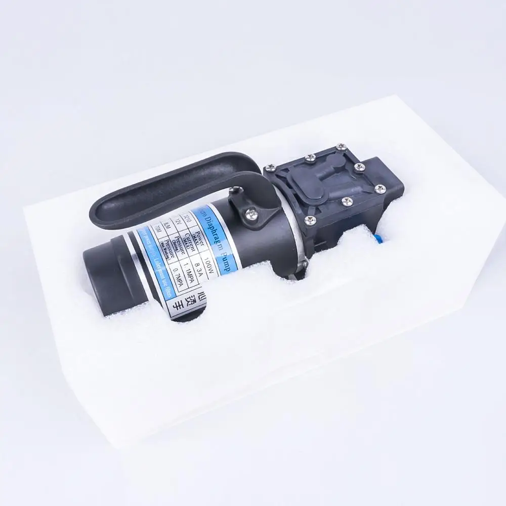 DC 12V 100W 1.1MPA 130PSI 8л/мин водяной насос высокого давления электрический мембранный